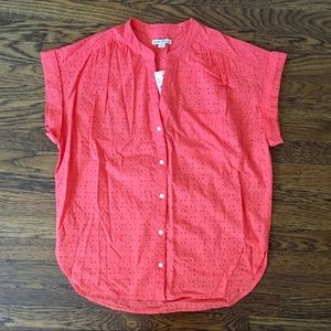 NWT J.Crew Eyelet Camp Shirt XS